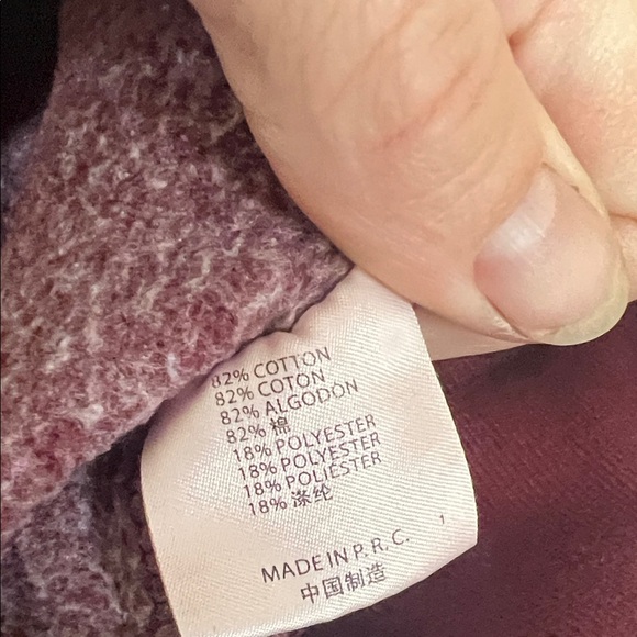 Brandy Melville Maroon Half-Zip Hoodie with New York Print - Picture 5 of 6